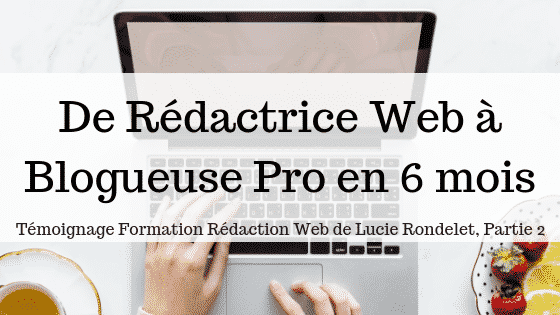 De Rédactrice Web à Blogueuse Pro en 6 mois : Témoignage Formation Rédaction Web (partie 2)