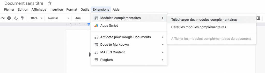Comment installer le module complémentaire docs to markdown