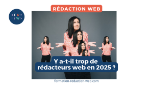 Trop de rédacteurs et rédactrices web en 2025 ? Lucie Rondelet apparaît en dupliqué sur l'image.